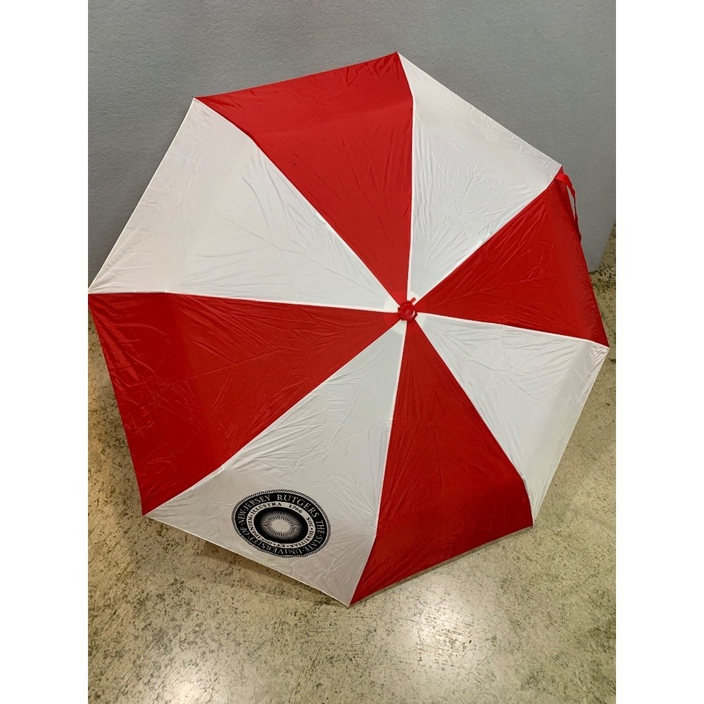 New Jersey Rutgers University Red White Compact Umbrella